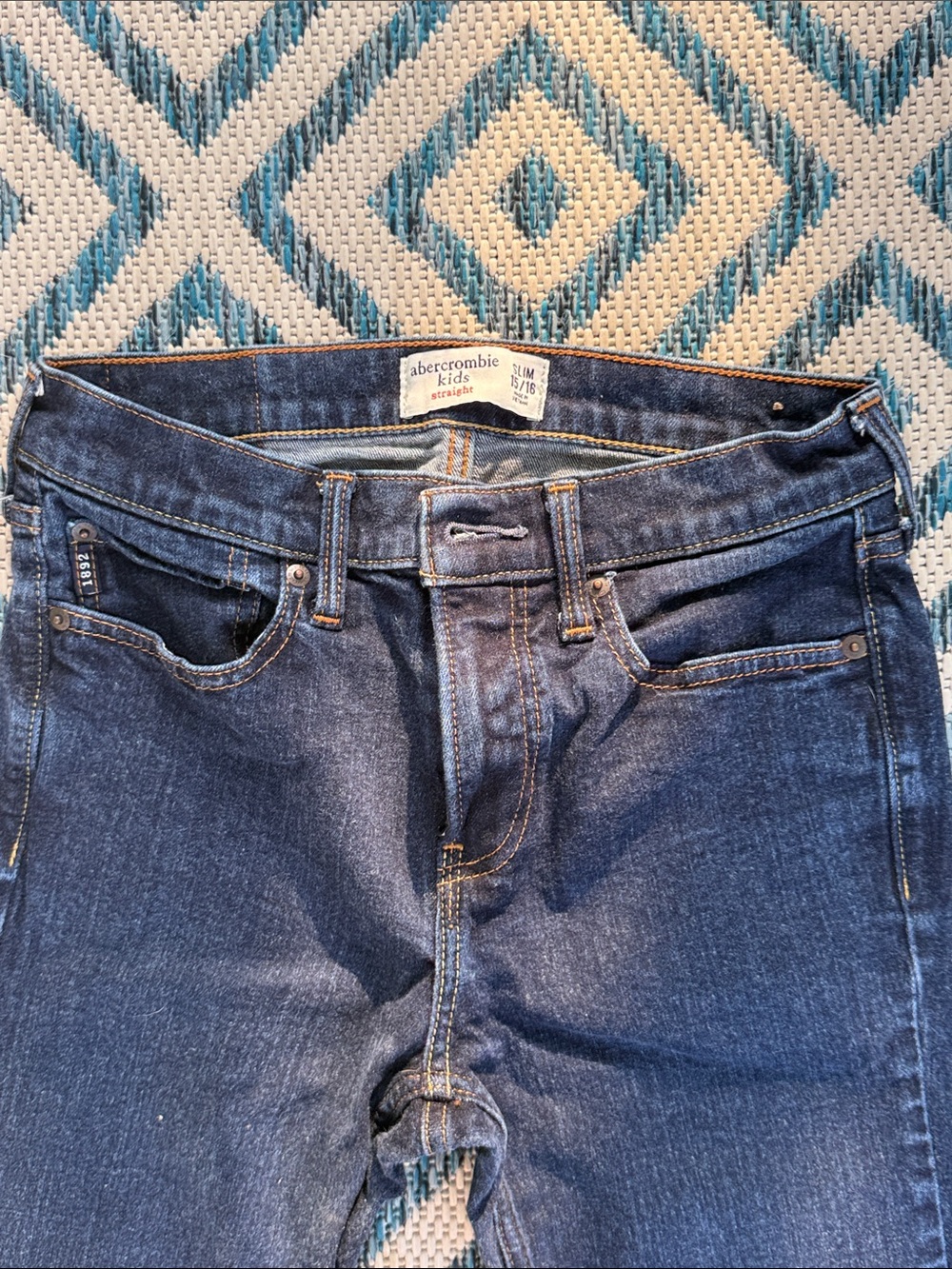 Abercrombie Kids Boys' Slim Dark Blue Jeans